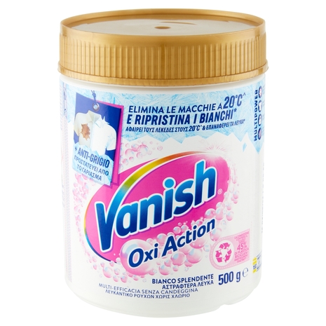 Vanish Polvere Bianco Splendente Smacchiatore bucato 500 gr